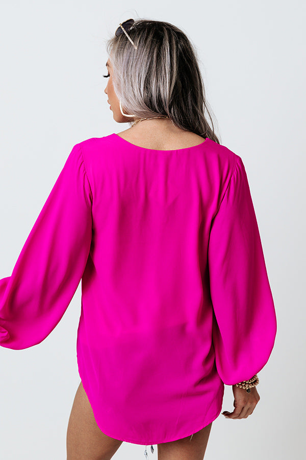 Charming Intuition Shift Top In Fuchsia Image - 4