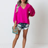 Charming Intuition Shift Top In Fuchsia Image - 1