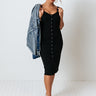 Patio Gathering Midi Dress In Black Image - 1
