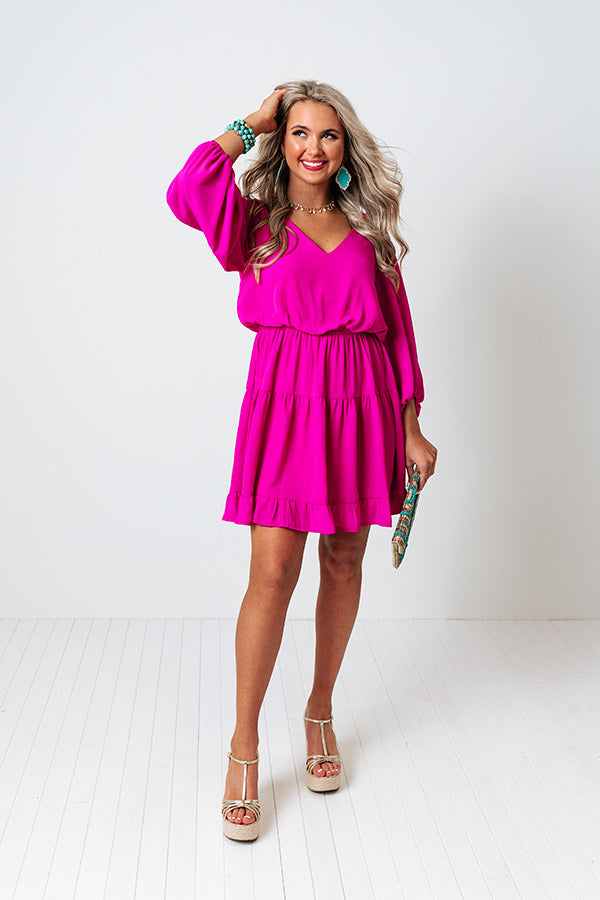 Charming Intuition Dress In Fuchsia