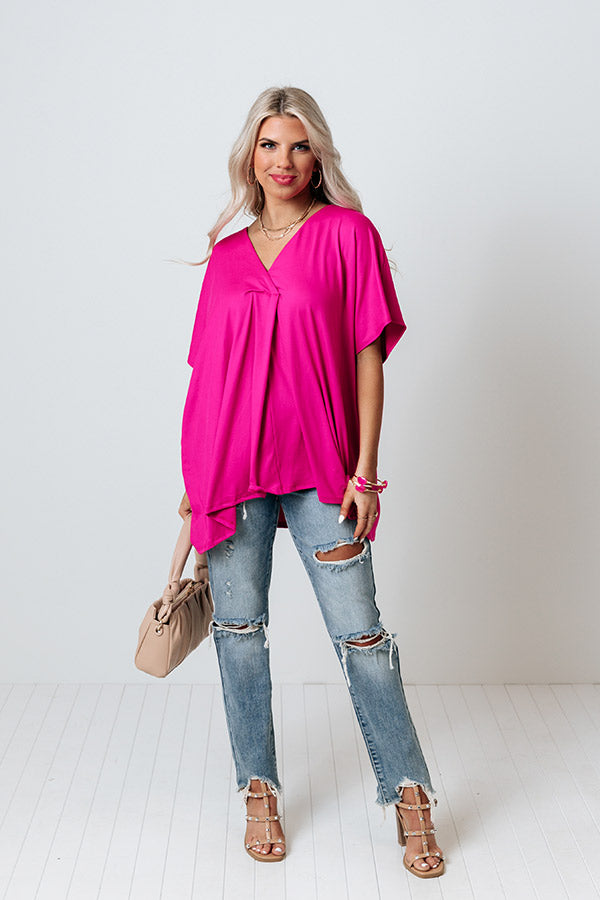 Sunday Stroll Shift Top In Hot Pink Image - 1