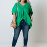 Sunday Stroll Shift Top In Kelly Green Curves Image - 1