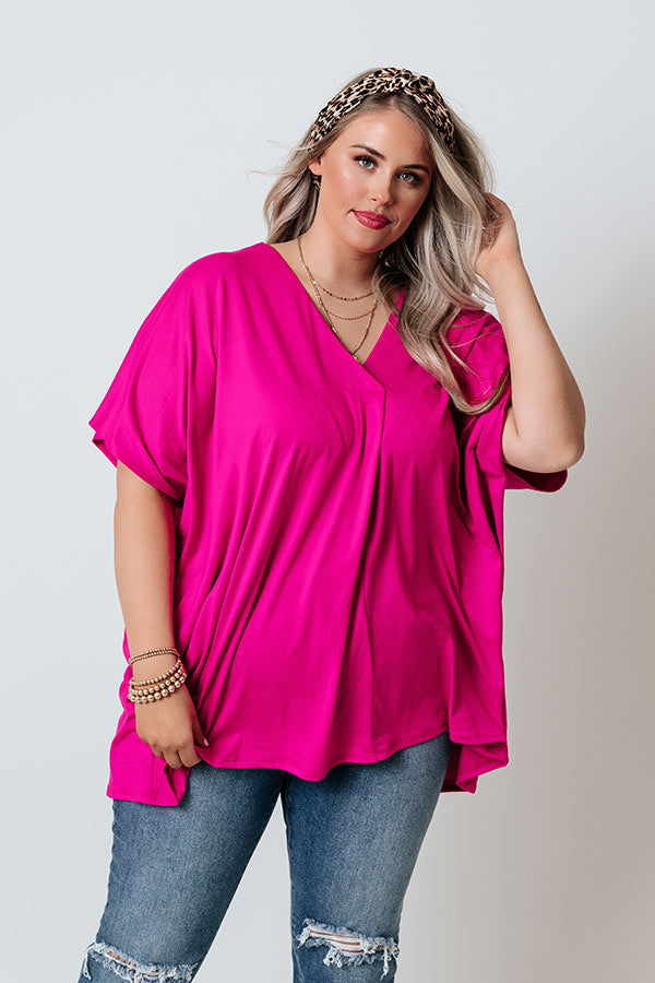 Sunday Stroll Shift Top In Hot Pink Curves Image - 1