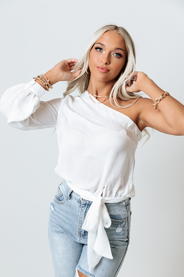 Starlit Evening Top In White Image - 2