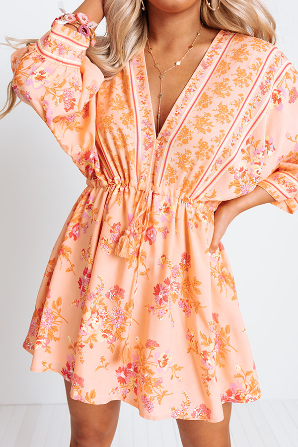 Tropical Terrace Floral Dress Image - 4