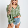 Brooklyn Estate Button Up Top In Green Image - 1