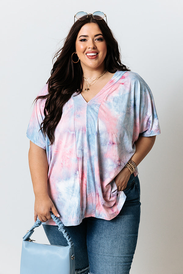 Pacific Wave Tie Dye Shift Top Curves Image - 1