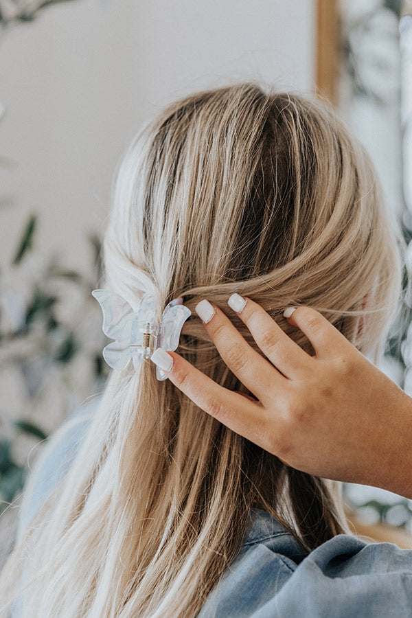 Oakcrest Butterfly Hair Claw In Blue Image - 2