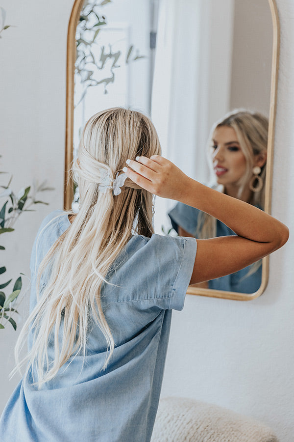 Oakcrest Butterfly Hair Claw In Blue Image - 1