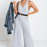 Language Of Love Knit Jumpsuit In Grey Image - 1