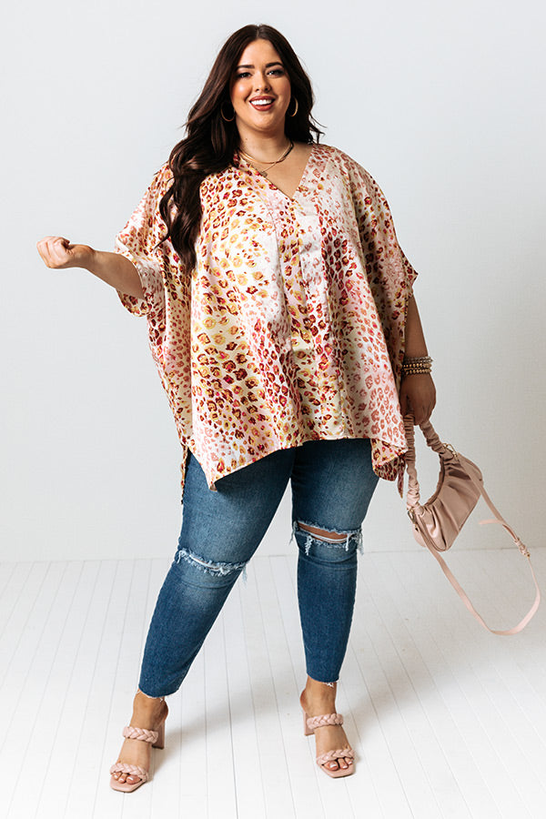 Coconut Paradise Leopard Tunic In Rose Quartz Curves Image - 1