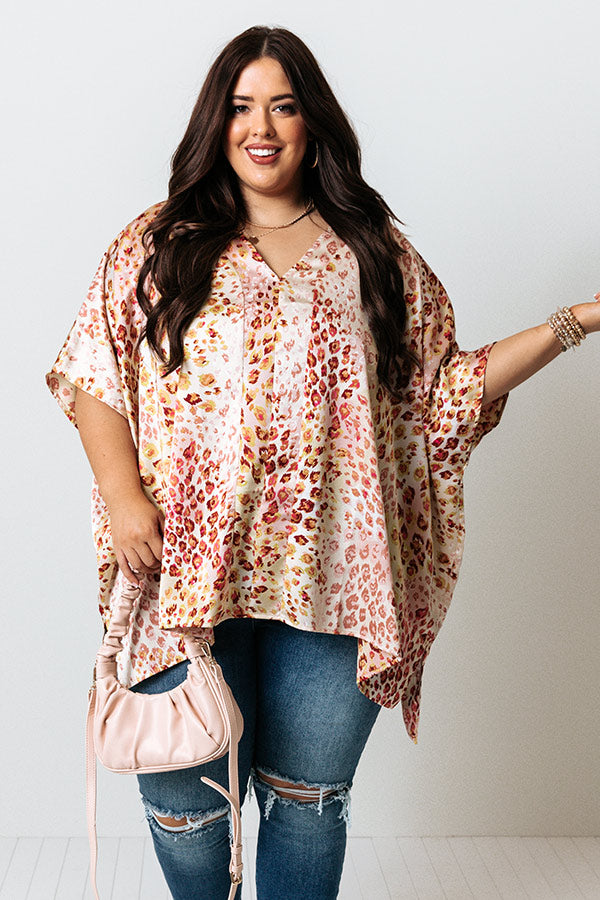 Coconut Paradise Leopard Tunic In Rose Quartz Curves Image - 3