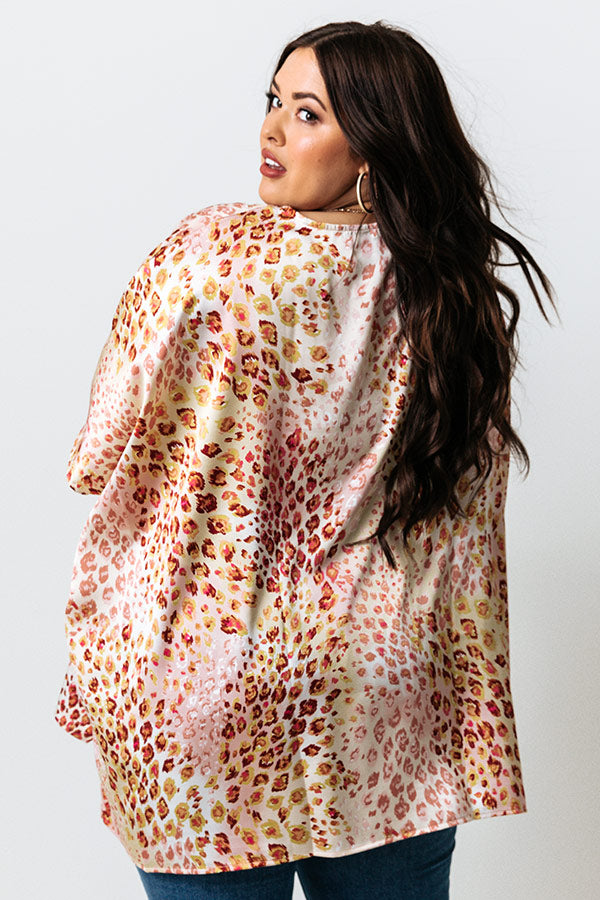Coconut Paradise Leopard Tunic In Rose Quartz Curves Image - 5