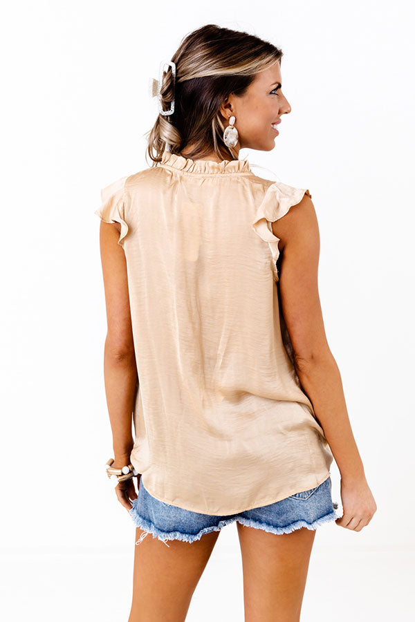 Prelude Shift Top In Beige Image - 3