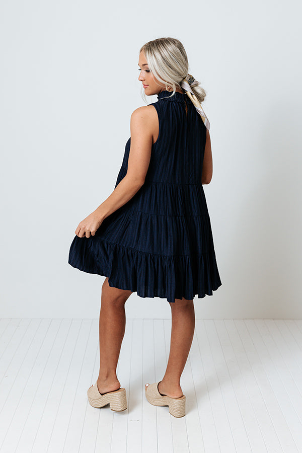 Tea And Tunes Shift Dress In Navy Image - 4