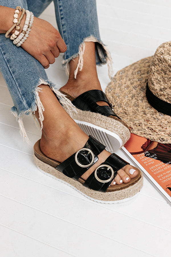 The Villa Espadrille In Black Image - 2