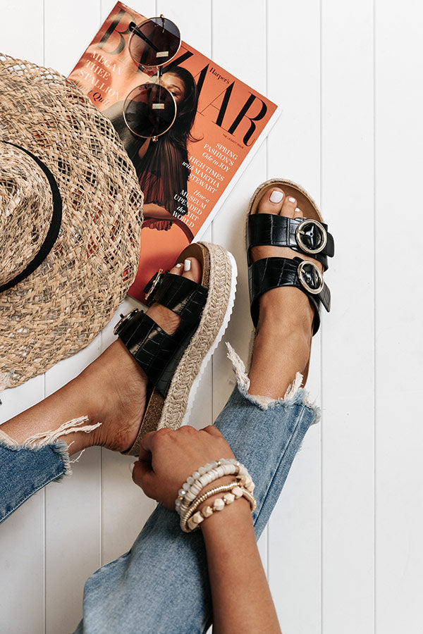 The Villa Espadrille In Black Image - 1