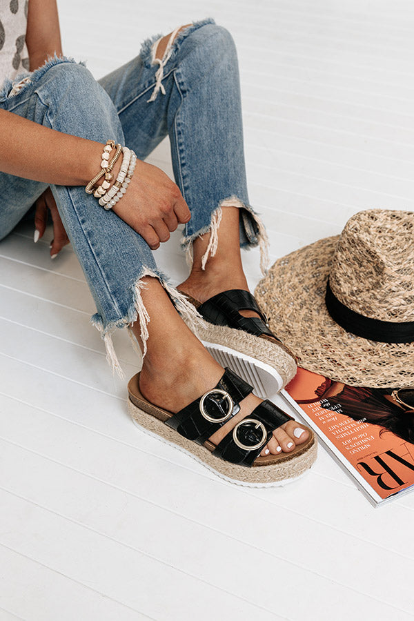 The Villa Espadrille In Black Image - 3