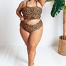 Vacay Honey Midrise Leopard Bikini Bottoms Curves Image - 1