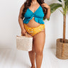Secret Beach Midrise Reversible Bikini Bottoms in Marigold Curves Image - 1