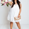 Innocent Crush Eyelet Babydoll Dress in White Curves Image - 1