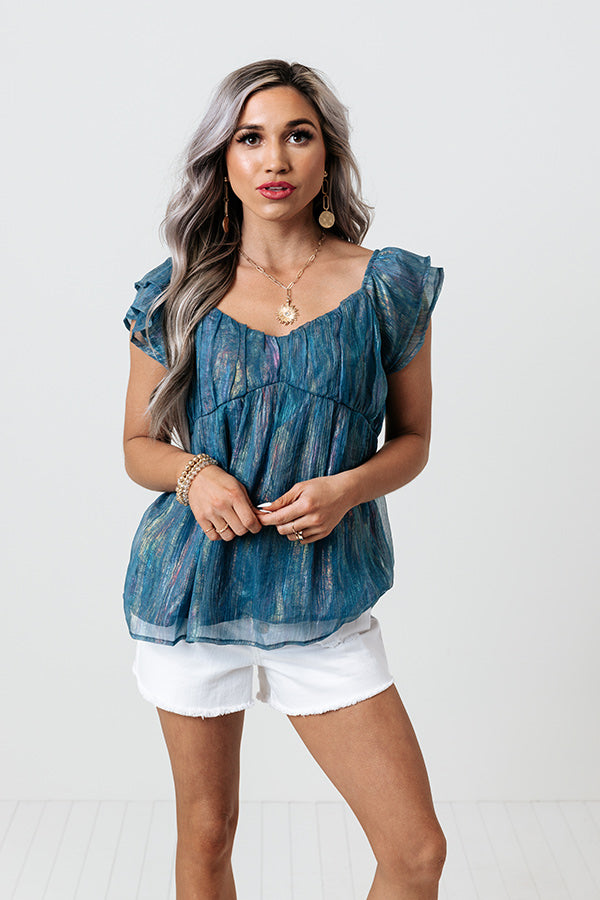 Whimsical Days Shimmer Babydoll Top