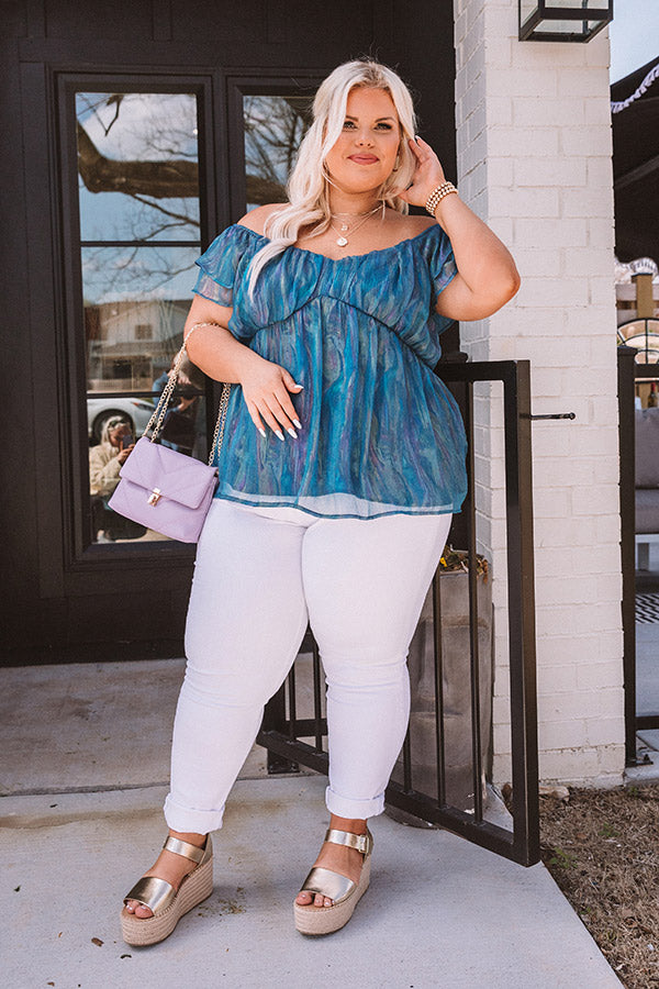 Whimsical Days Shimmer Babydoll Top Curves Image - 2