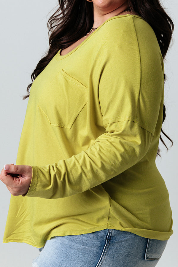 Never Change Shift Tee in Lime Punch Curves Image - 4