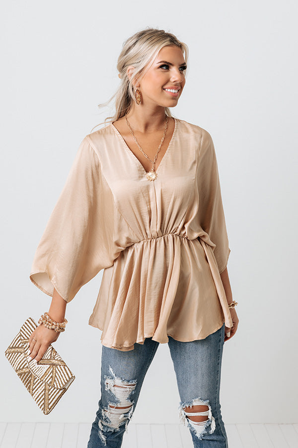 Completely In Love Satin Top Image - 1