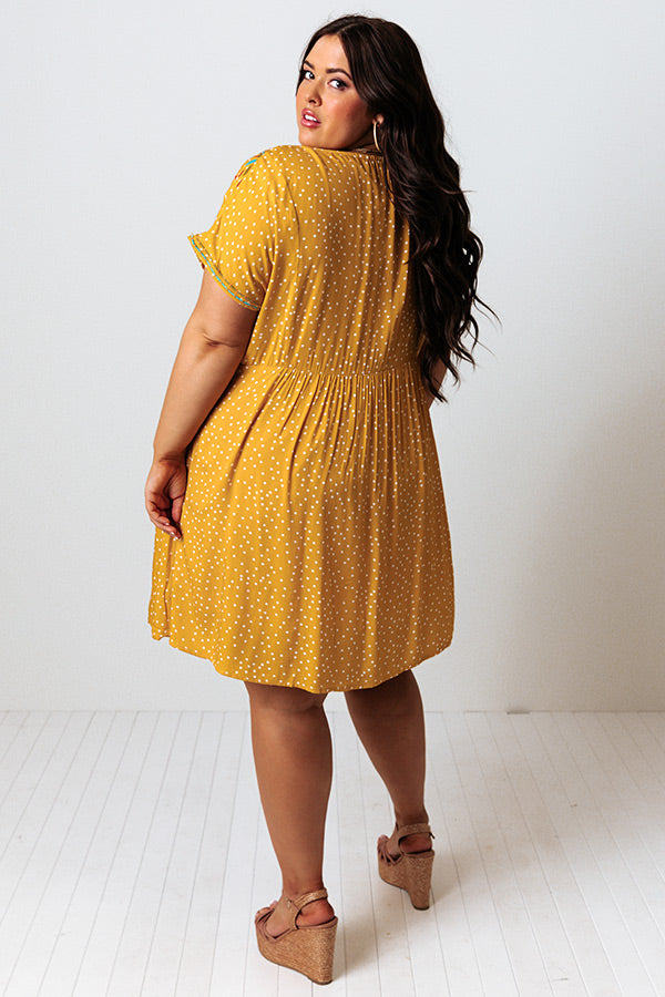 Brag About It Embroidered Shift Dress in Marigold Curves Image - 5