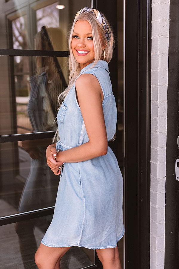 Know And Tell Chambray Dress • Impressions Online Boutique