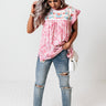Charm Life Embroidered Shift Top in Pink Image - 1