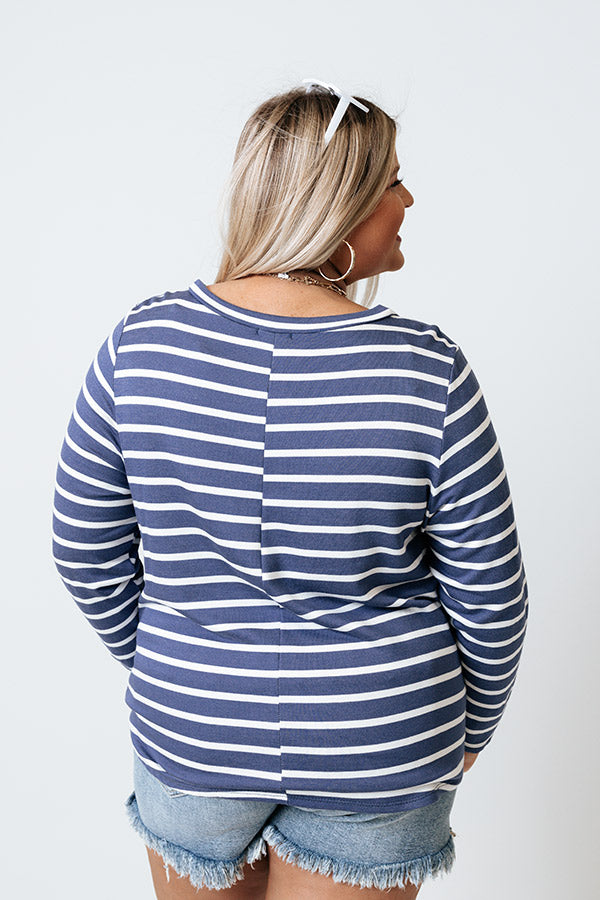 Salty Air Stripe Shift Top in Riverside Curves Image - 4