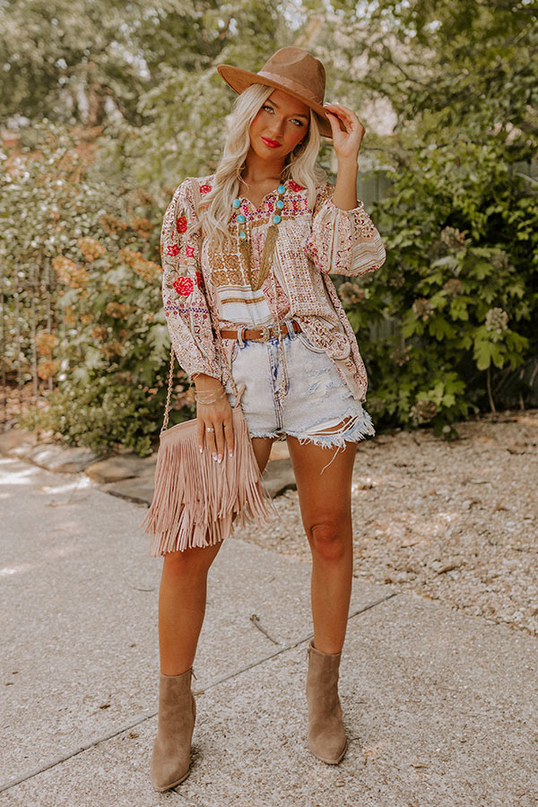 Focus On Love Embroidered Shift Top Image - 1