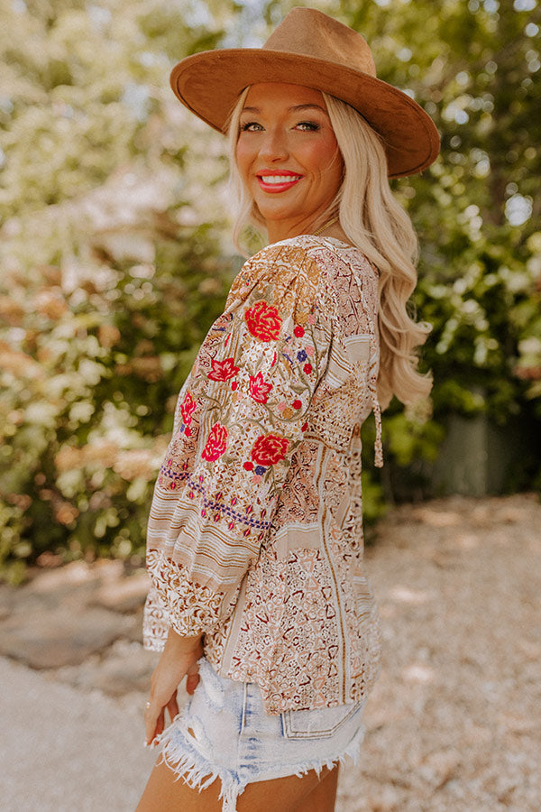 Focus On Love Embroidered Shift Top Image - 3