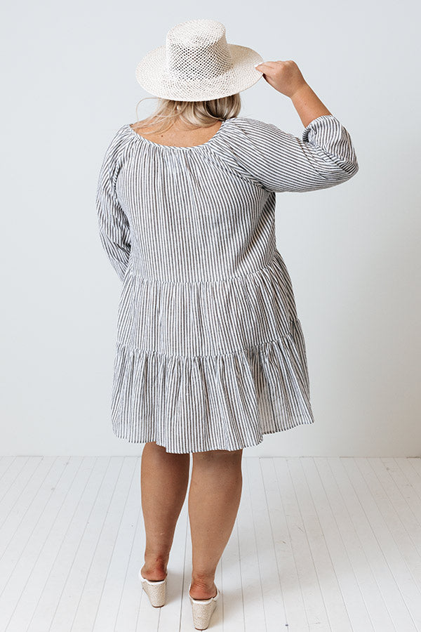 Beach Appeal Stripe Shift Dress Curves Image - 3