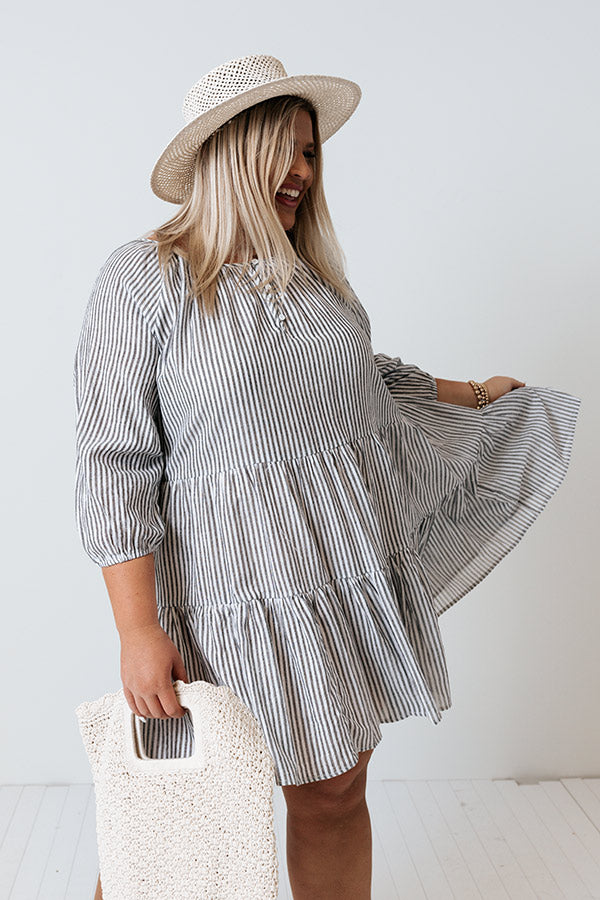 Beach Appeal Stripe Shift Dress Curves Image - 2