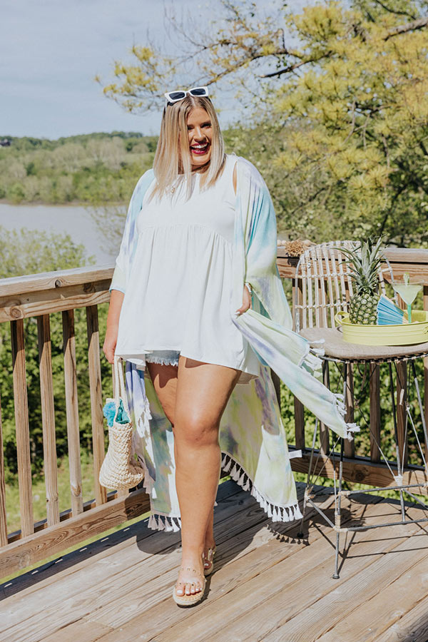 Resort Vibes Tie Dye Overlay Curves Image - 1