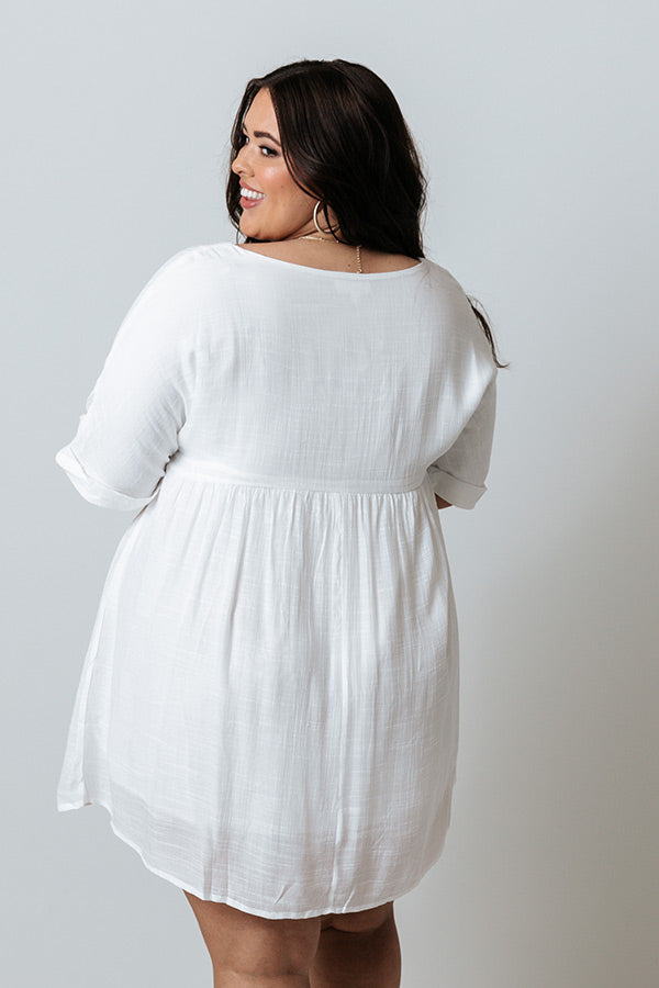 Uptown Meetup Shift Dress In Ivory Curves Image - 3