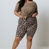 Crushing It Leopard Biker Shorts Curves Image - 1