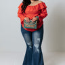 Vacay Honey Off Shoulder Shift Top in Tangerine Curves Image - 1