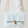 Captivated By Grace Faux Leather Crossbody In Light Sky Blue Image - 1