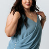 Posh Lane Wrap Top in Airy Blue Curves Image - 1