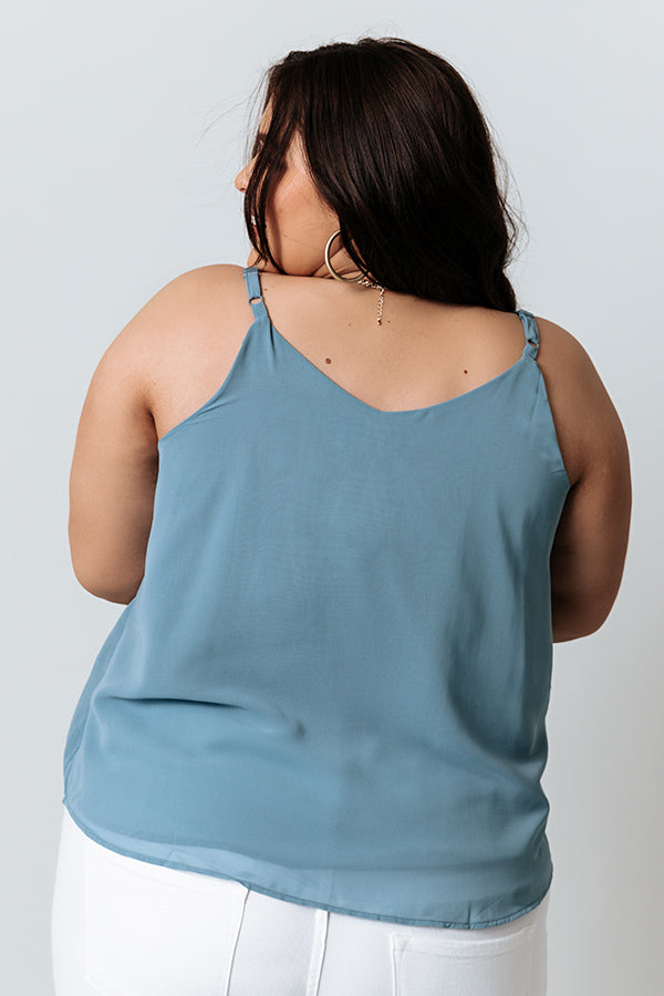 Posh Lane Wrap Top in Airy Blue Curves Image - 4
