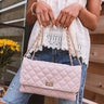 Graceful Gala Quilted Clutch In Warm Taupe Image - 1