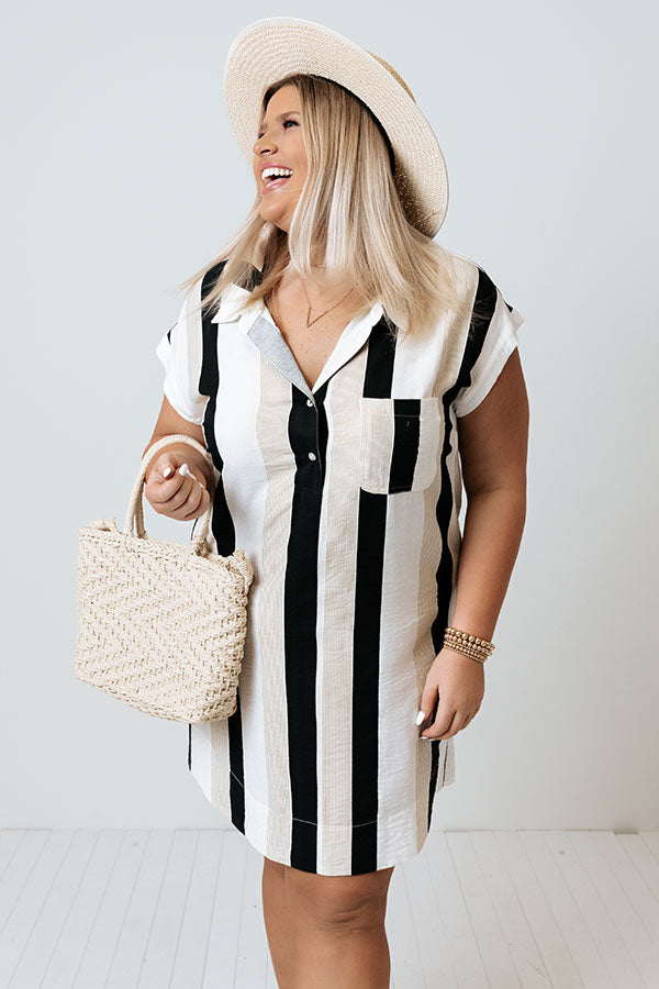 Time For A Vacation Shift Dress in Black Curves Image - 2