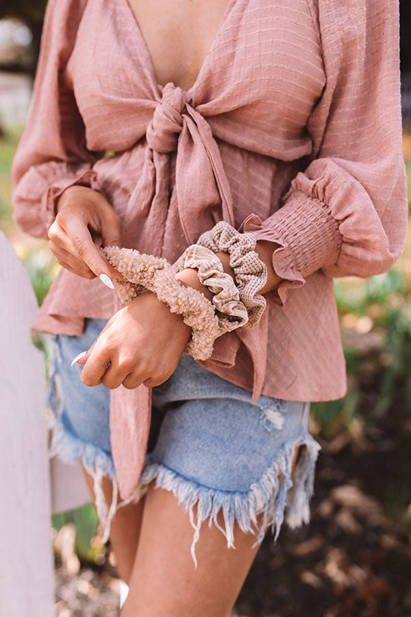 Assorted Textures Scrunchies Set Image - 2