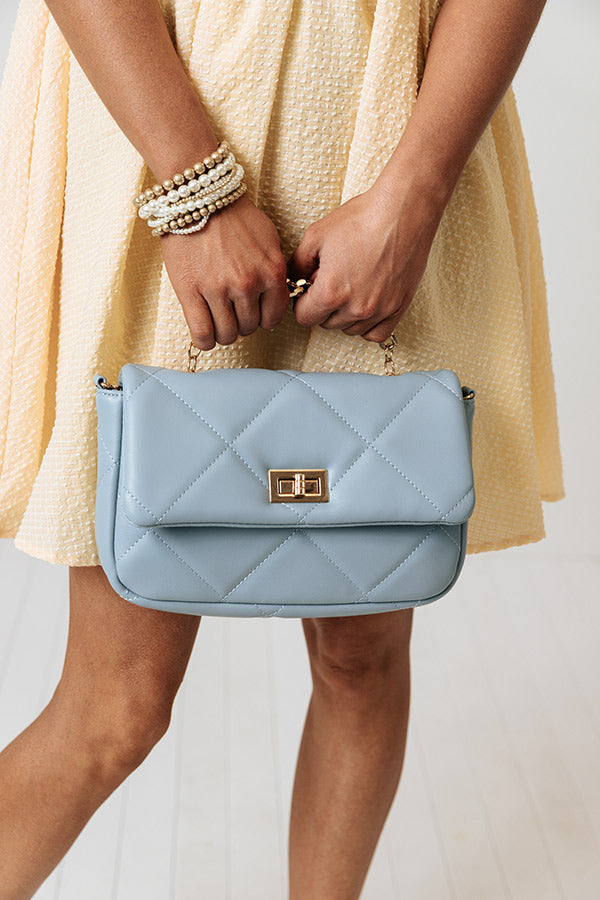 Focus On Love Faux Leather Crossbody In Airy Blue