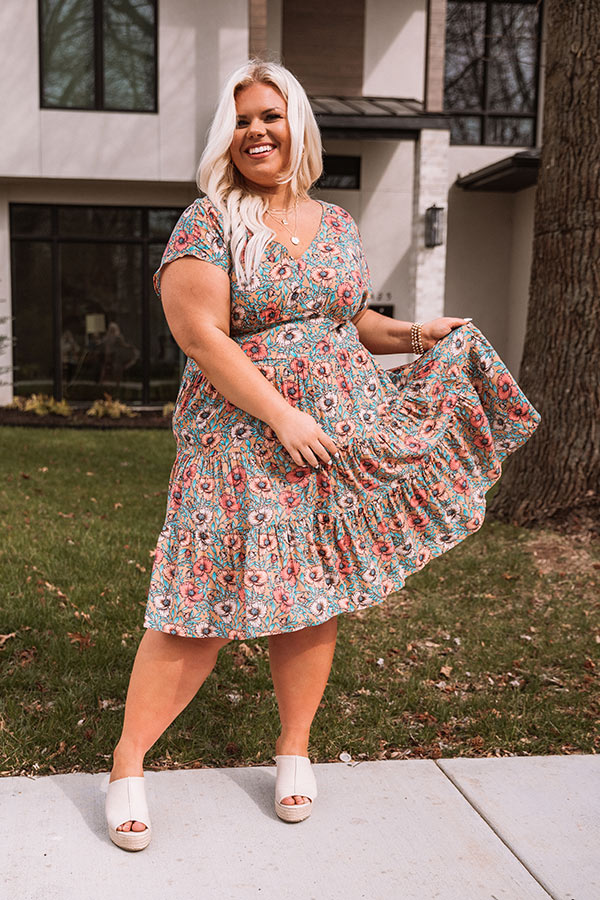 Poppies Please Babydoll Dress Curves Image - 5