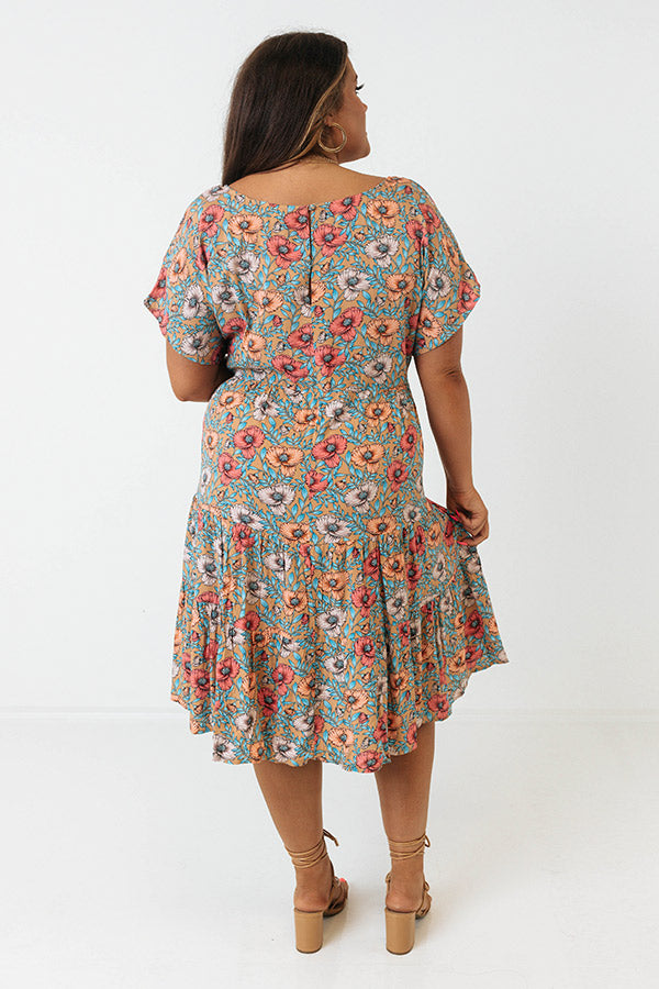 Poppies Please Babydoll Dress Curves Image - 3